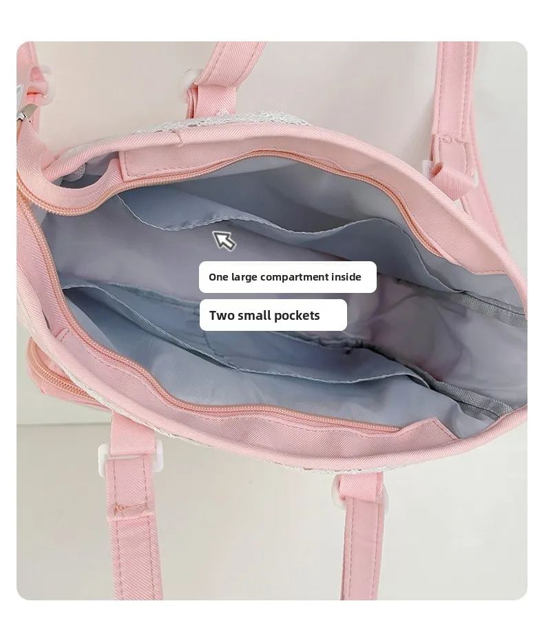 Neue Kawaii Leichte Umhängetasche Anime Transparente Ita-Tasche Damen Schulter-Crossbody-Tasche Modische Polka-Dot-Schleifen-Tragetasche – Detail 9