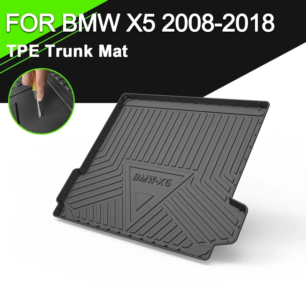 

Car Rear Trunk Cover Mat For BMW X5 2008-2018 TPE Waterproof Non-Slip Rubber Cargo Liner Accessories