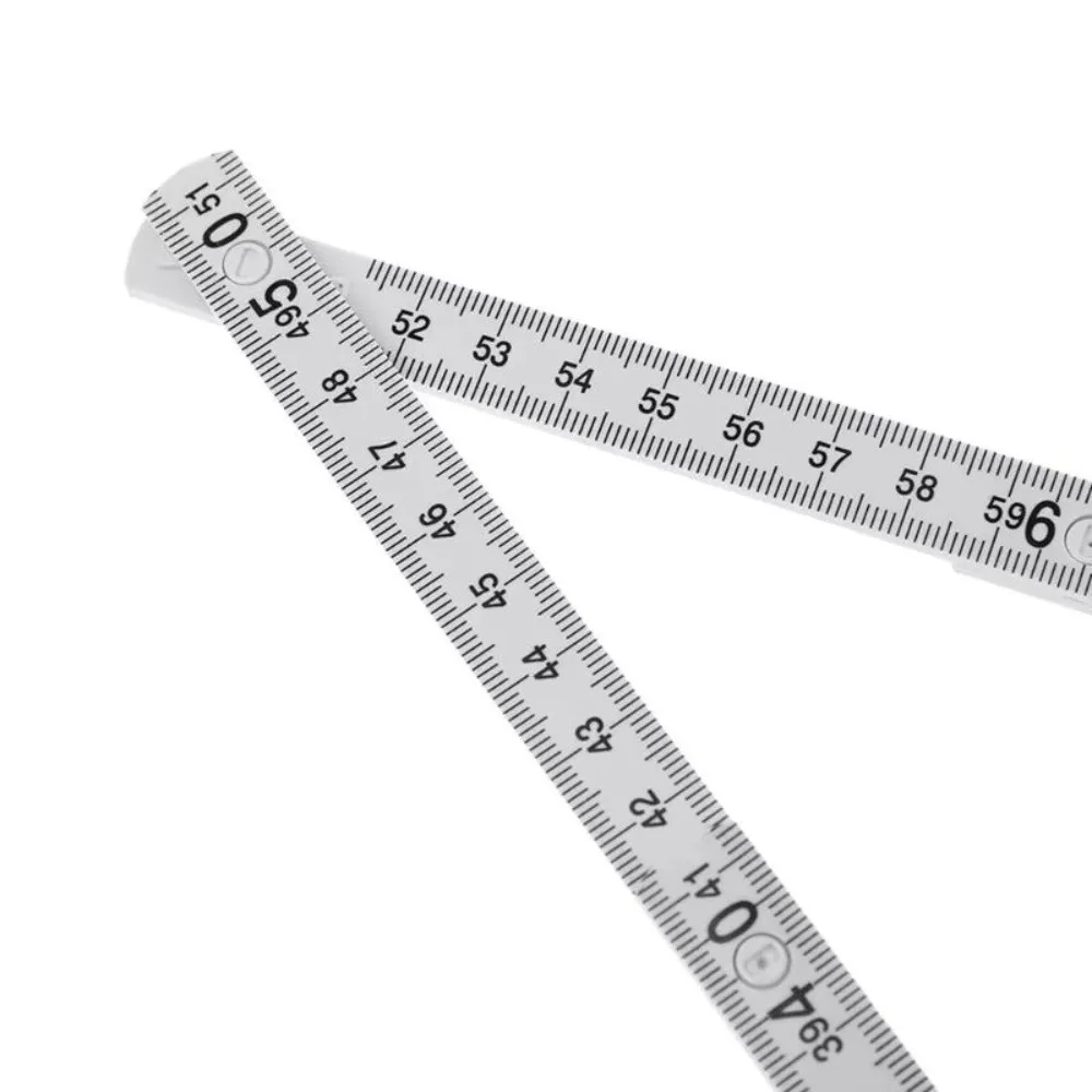 Portable Wooden Folding Ruler 1M Extended Plastic Ruler Metric Scale Dual Sided Folding Carpenter's Ruler Drawing Tools
