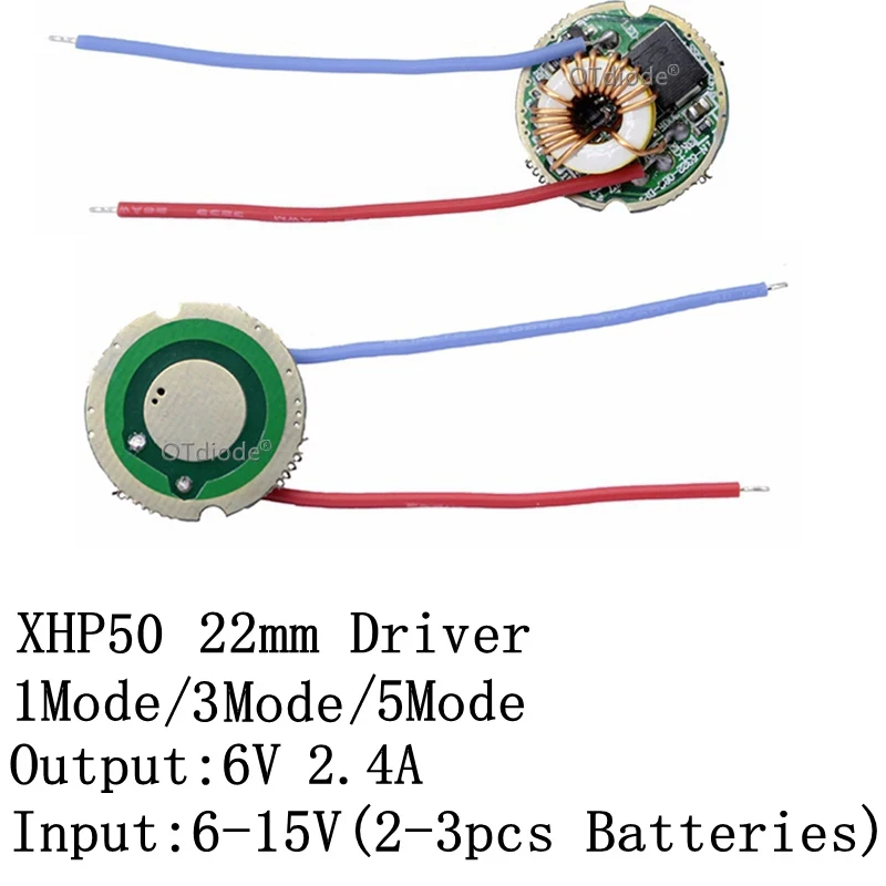 XHP50.2 Gen2 6V Cool White Neutral White Warm White High Power LED Emitter + 22mm 1 Mode or 3 Modes or 5 Modes Driver