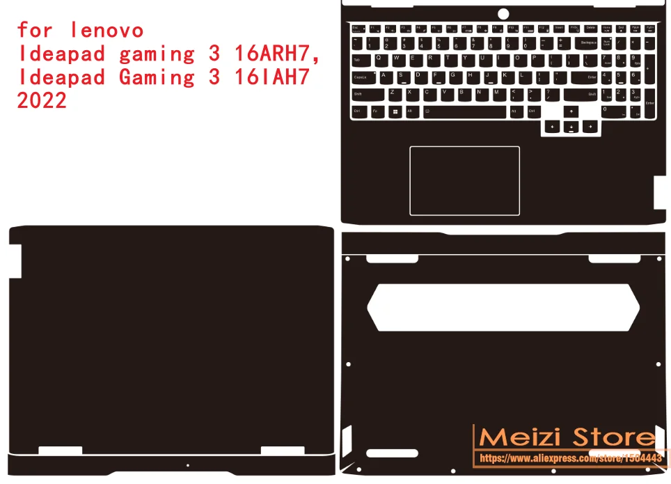 Full Body Laptop Vinyl Decal Cover Sticker Skin For Lenovo IdeaPad Gaming 3i 15 Gen 7 Gen 6 Gen 5 Ideapad Gaming 3 16IAH7 16ARH7