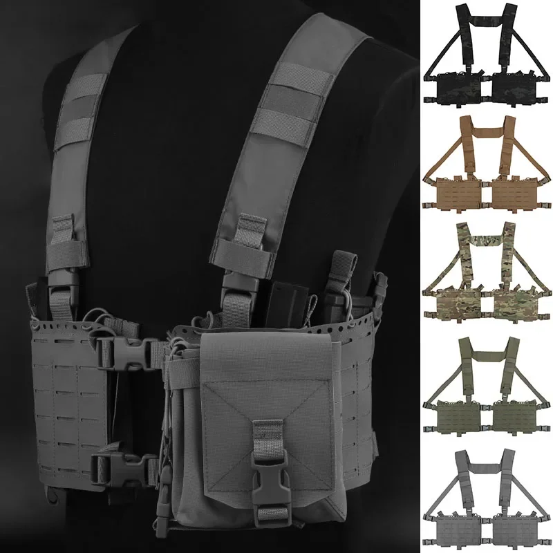 

Tactical Molle Chest Rig Military Hunting Equipment Shooting Training Protective Vest Combat Army Airsoft Paintball Cs Vests Men