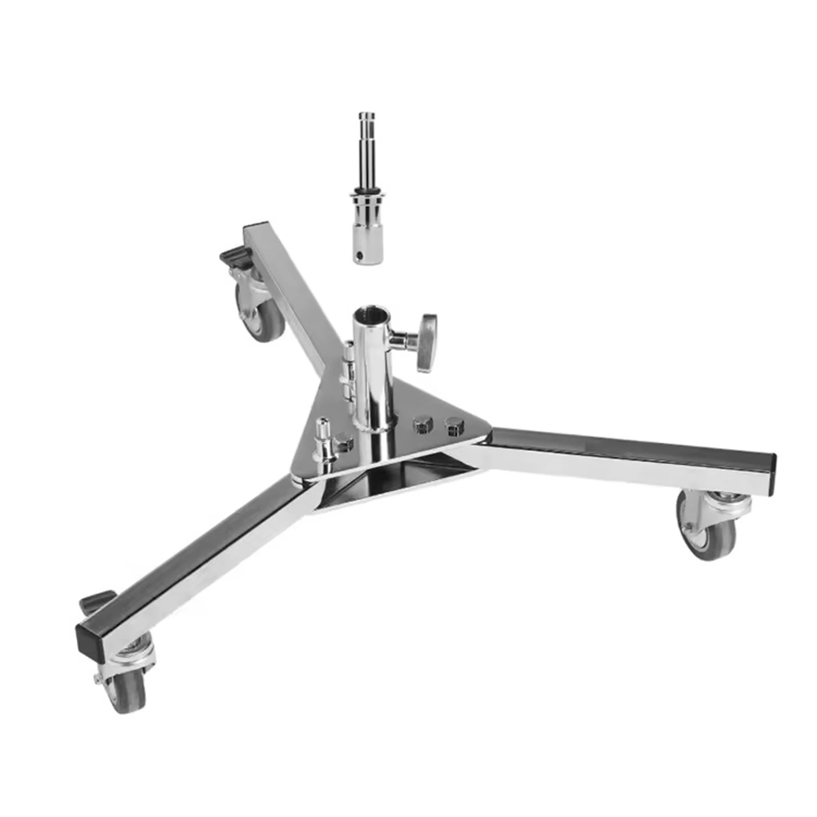 

Heavy-Duty Floor Lamp Stand Studio Support Base with Casters for Easy Movement Stainless Steel Photography Runway Stand