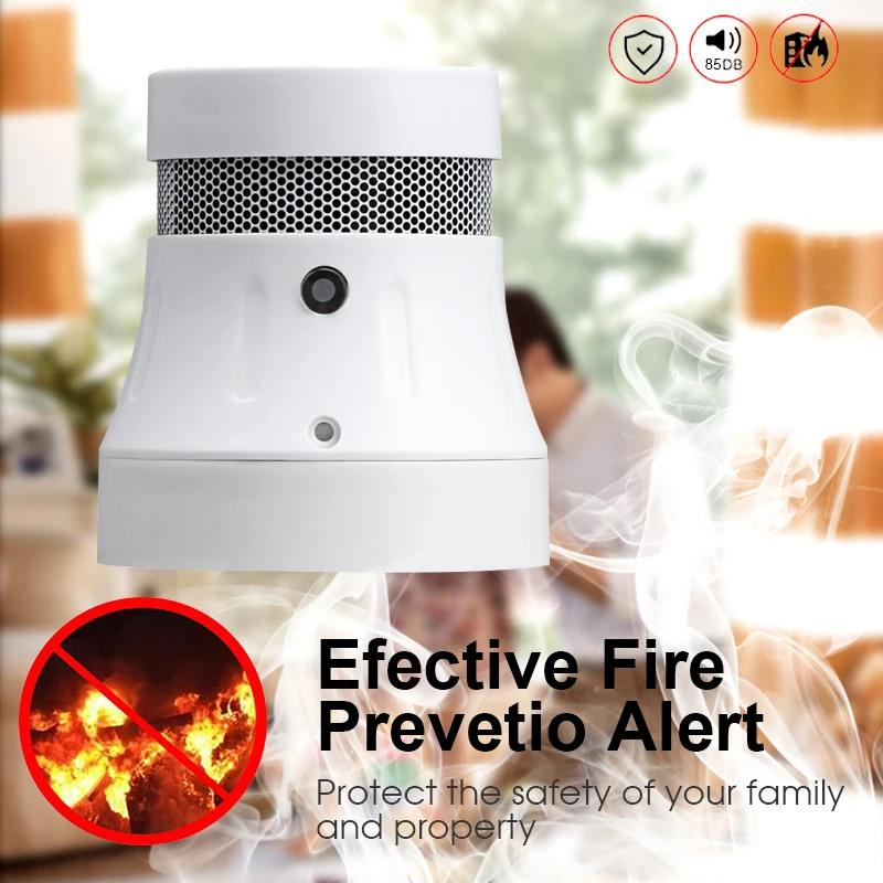 Tuya ZigBee Smoke Sensor Fire Protection Smokehouse Sensitive Smoke Detection Smart Home Life And High-pitched Remote Alarm Tool