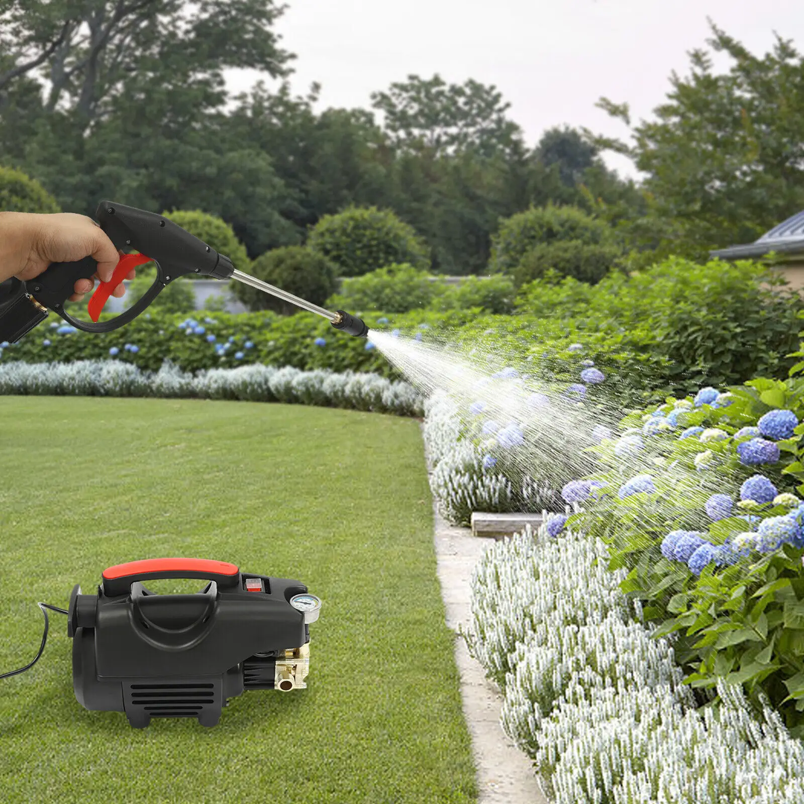 

1400W Electric High Pressure Washer 80bar Powerful Car Auto Washer Pressure Cleaner Spray Gun 2800rpm