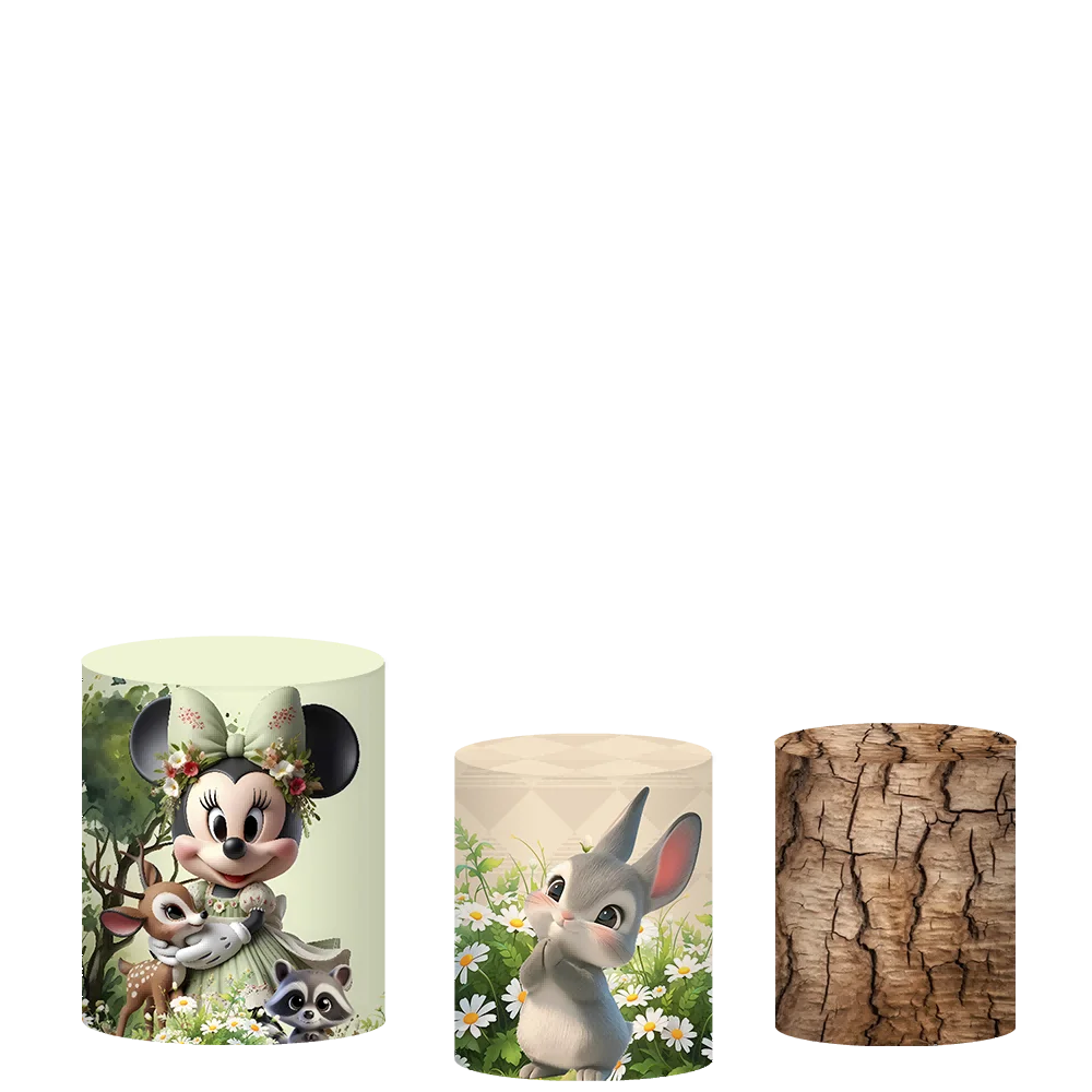 Disney  Princess Baby Shower Round Circle Backdrop Disney Customized Girls Birthday Party Background Event Decor Cylinder Cover