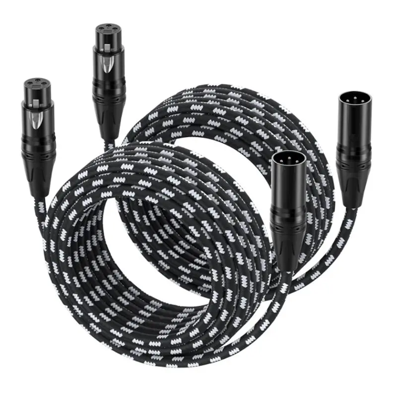 [nuovo-a09r-]-cavi-xlr-bilanciati-per-microfoni-2-confezioni-cavi-intrecciati-maschio-femmina-dmx512-per-mixer-microfonico-altoparlante
