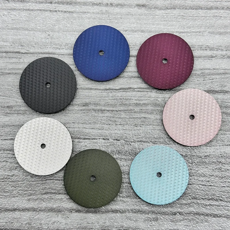 NH35 Dial 28.5mm Dial Fits NH35 NH36 4R35 7S 2824 8215 2836 Movement Crown at 3.0/3.8 Oclock Fish scale pattern Watch Dial Refit