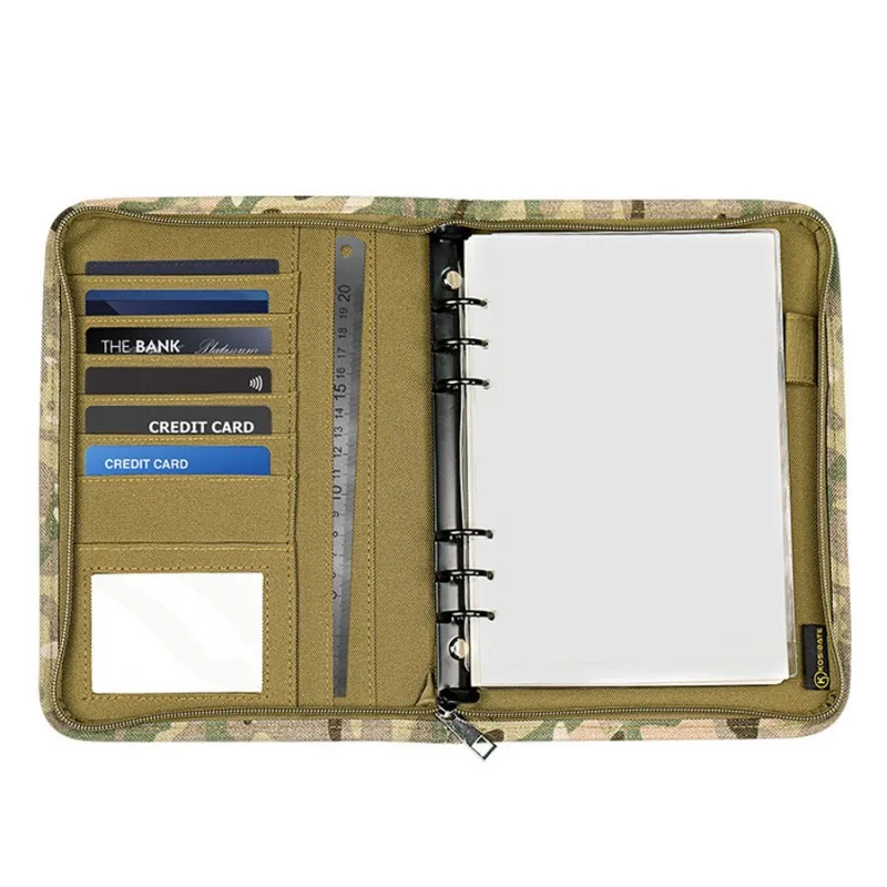 Outdoor Tactical Army Military Memo Carry-on Notepad Loose-leaf Removable A6 Notebook Cover Case Camping Accessories