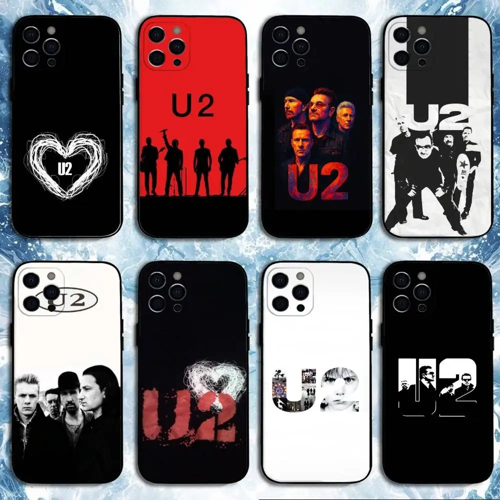 

The Car U-U2 Band Phone Case For iPhone17,16,15,14,13,12,11 Plus,Pro Max, Soft Silicone Black Cover