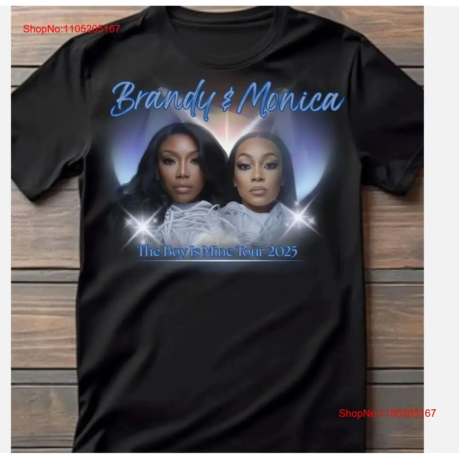 NEW Brandy And Monica The Boy Is Mine Tour 2025 Black T Shirt vintage Washed Stylish designer clothes streetwear Versatile