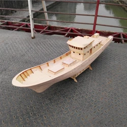 Zhejiang Fishing Trawler Model DIY Hand Assembled Frame Boat Wooden Ship Model Kit