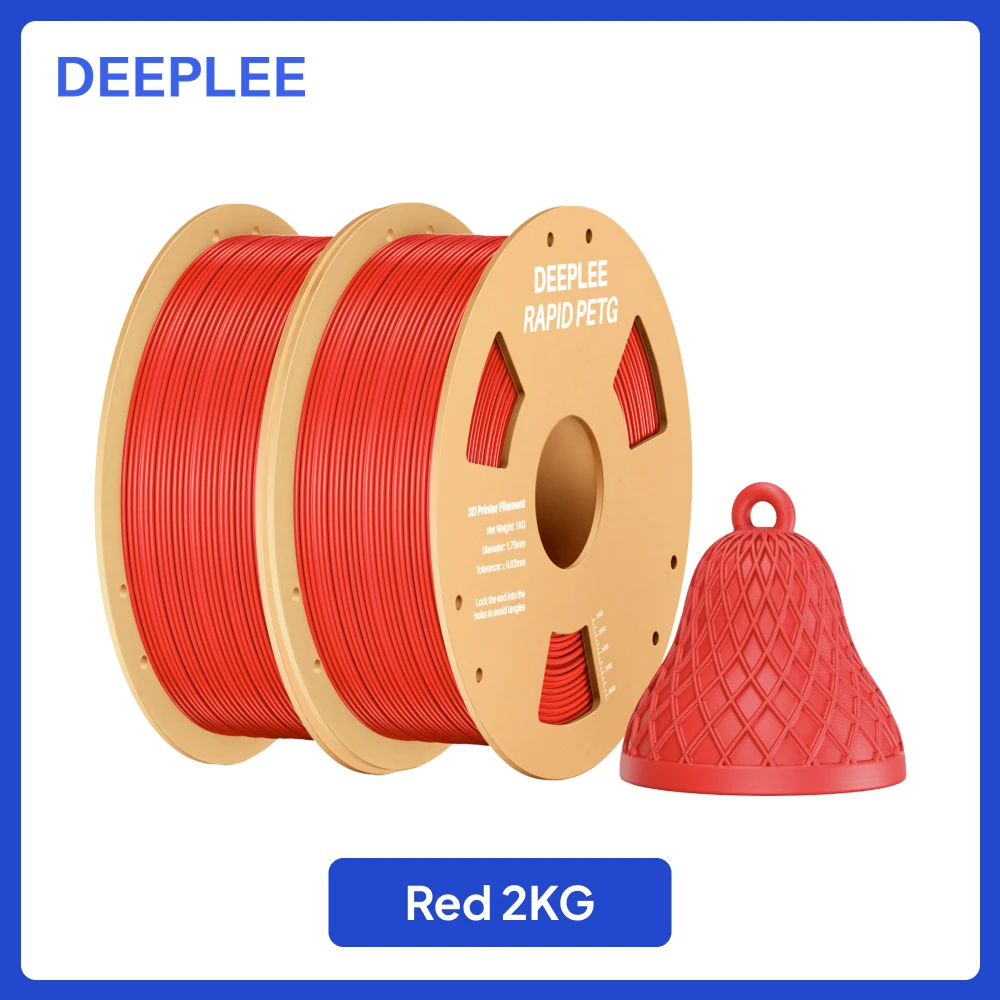 DEEPLEE 2KG RAPID PETG Filament 1,75mm für Neptune 4 Plus/Max High Flow, Stoßfestes 3D-Druck PETG Filament