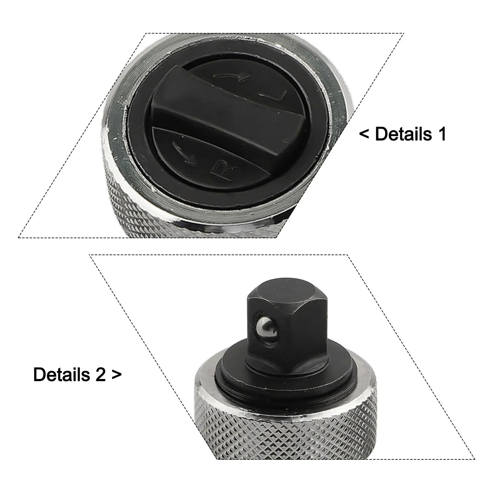 3Pcs Mini Ratchet Socket Wrench 1/4 3/8 1/2inch Spring Loaded Ball Bearing Flexible Reversing Knurled Handle Ratchet Socket