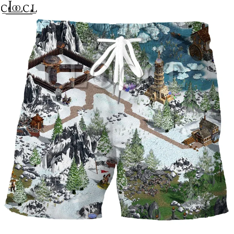 

CLOOCL Classic Game Heroes of Might & Magic Summer Beach Shorts 3D Print Fashion Men Sport Harajuku Leisure Shorts