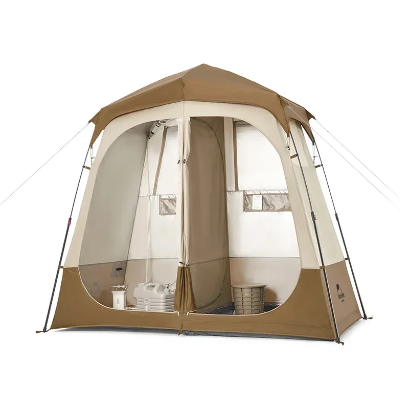 Naturehike Camping Travel Automatic Shower Tent Outdoor Dry Wet Separation Fast Building 210T Changing Shed Tent Mobile Toilet