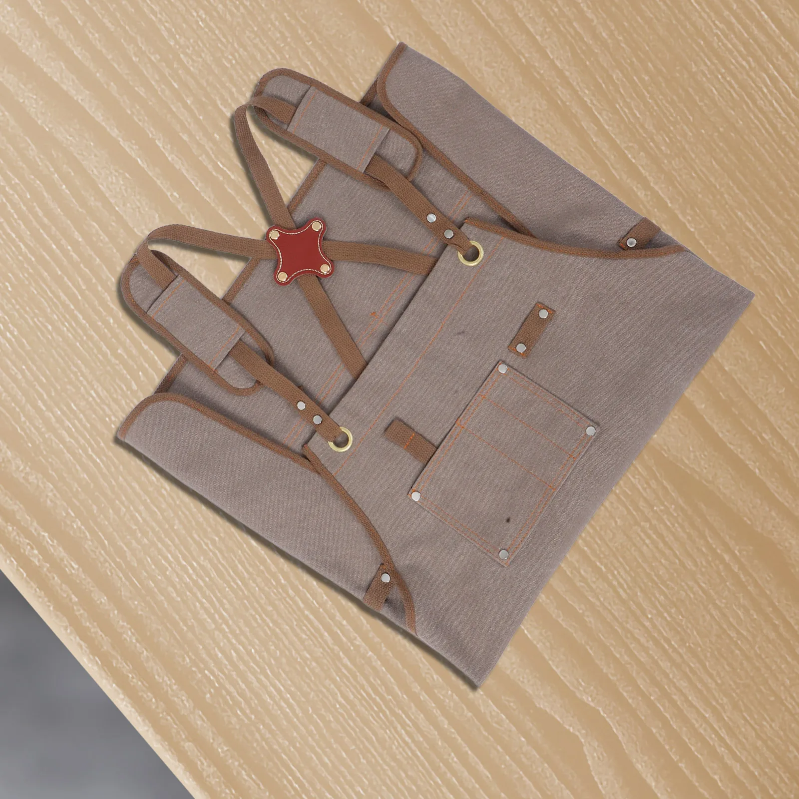

Multipocket Canvas Apron Adjustable Cross Back Straps for Gardening Woodworking Kitchen Carpenter Utility Work Apron
