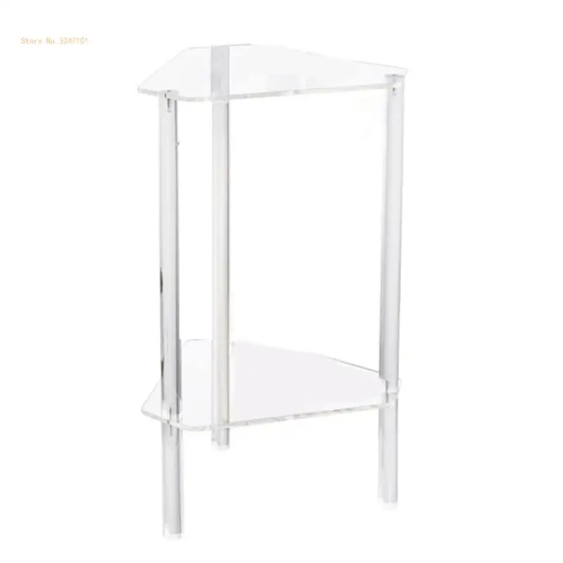 

Acrylic Side Table Modern Transparent Desk Clear Storage Rack Office Decoration Dropship