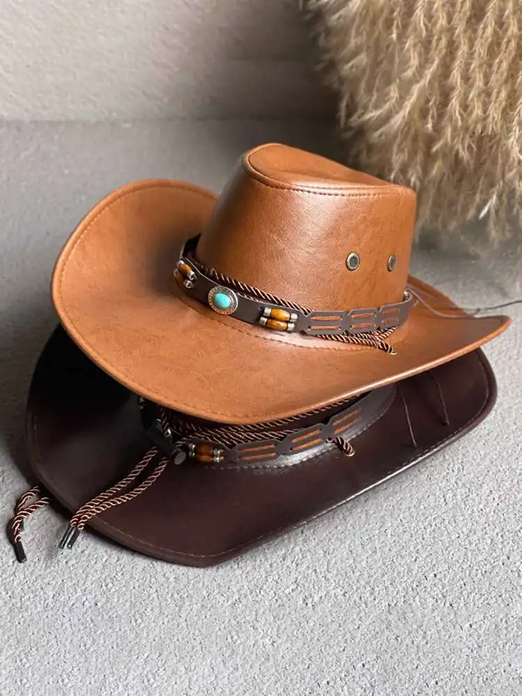 

Dayan Tibetan Jazz For Men Women Spring Autumn Outdoor Sunscreen And Sunshade Tourism Knight American Western Cowboy Hat