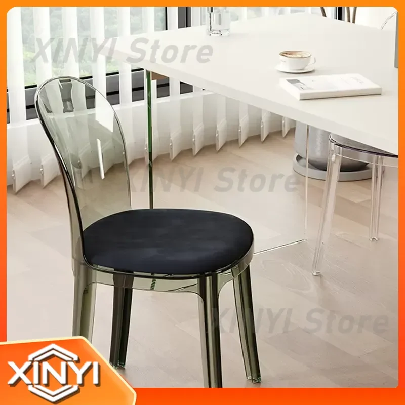 for Nordic dining chair for modern home office transparent acrylic casual designer chair simple fashion makeup negotiation