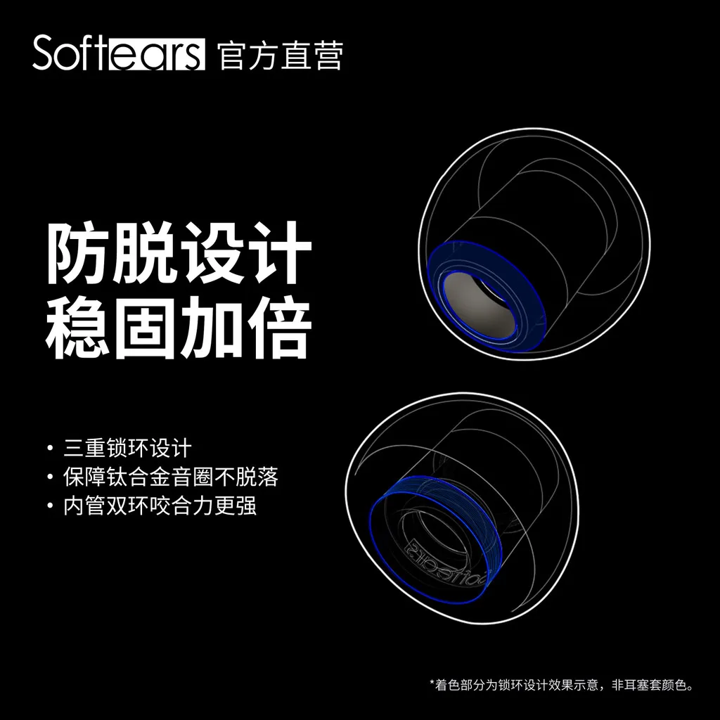 Softears UT نصائح سبائك التيتانيوم السائل سماعة سيليكون الأذن نصائح غطاء SML 3 حجم لينة الأذن الصوتيات أطراف الأذن