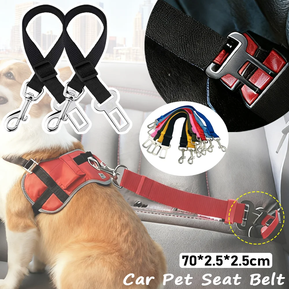 Universal Dog Car Seat Safety Buckle Car Seat Belt Pets Safety Protector Durable Adjustable Pet Restraint Buckle Car Accessories