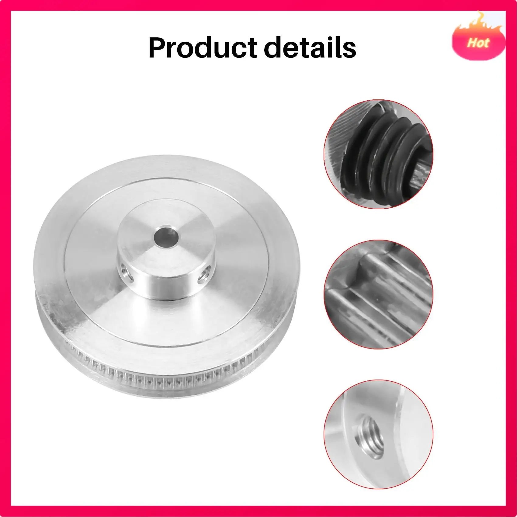 5Mm Bore GT2 80T Pulley Synchronous Wheel 2GT Timing Belt Pulley 80 Teeth For Voron 2.4 3D Printer 6Mm Width Belt