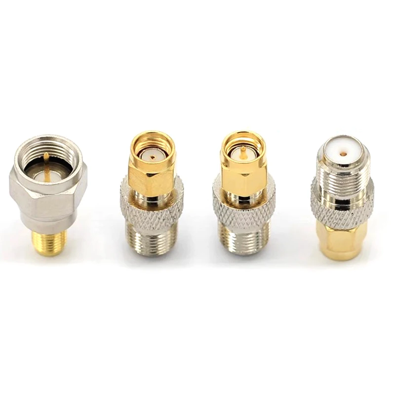 Conector coaxial rf adaptador coaxial tipo f fêmea jack para sma macho plug conector f reto para conector sma