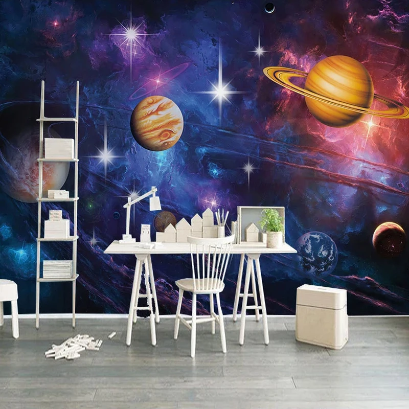 Custom 3D Photo Wallpaper Universe Starry Sky Theme Poster Mural Children Room Living Room Bedroom Ceiling Home Decor Wall Paper