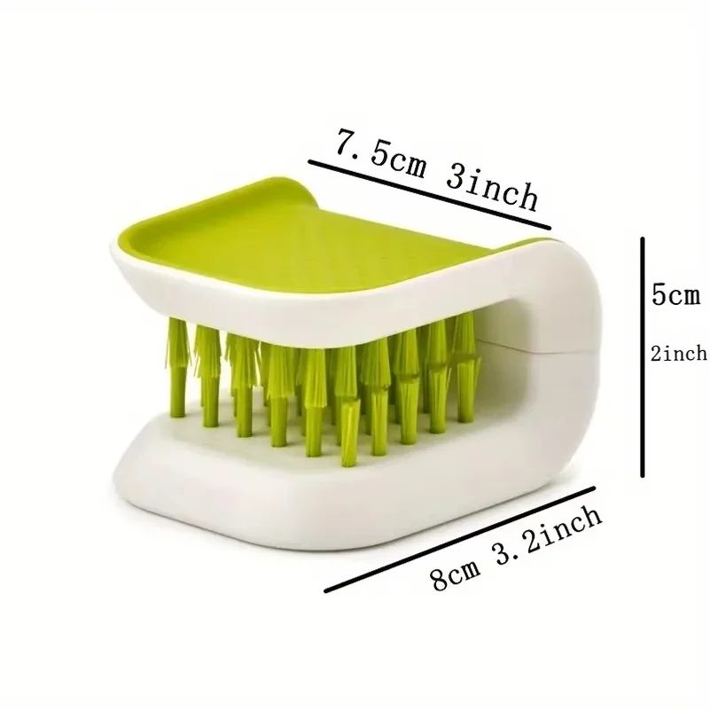 U-shaped Double-sided Brush Car Seat Belt Cleaning Tool Folding Hard Bristle Hand Brush Kitchen Cleaning Car Cleaning Tool