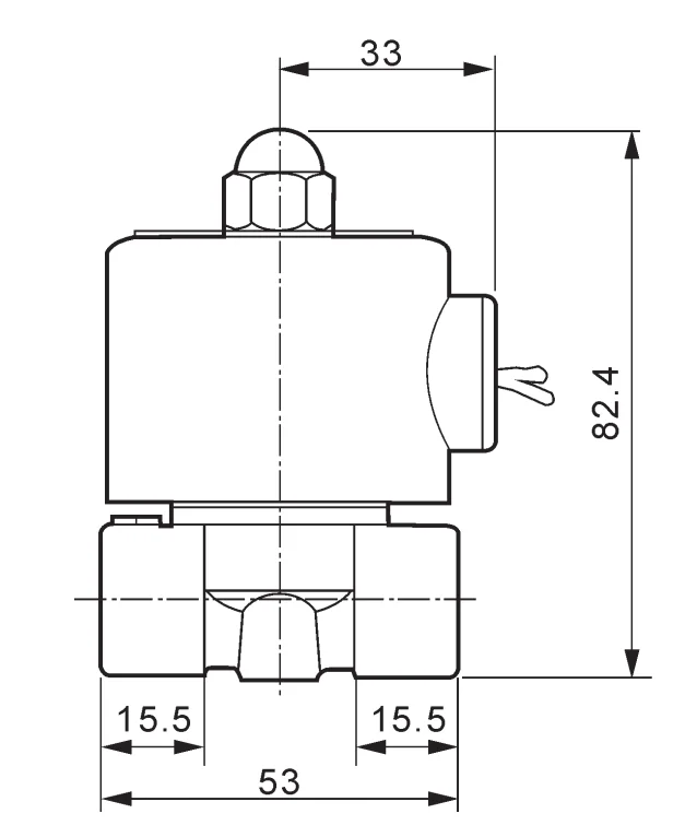Magnetventil Normally Open 2W040-10 Direct Operated Solenoid Valve 2 Way Brass 3/8 Inch Wasser und Dampf — Detail 2