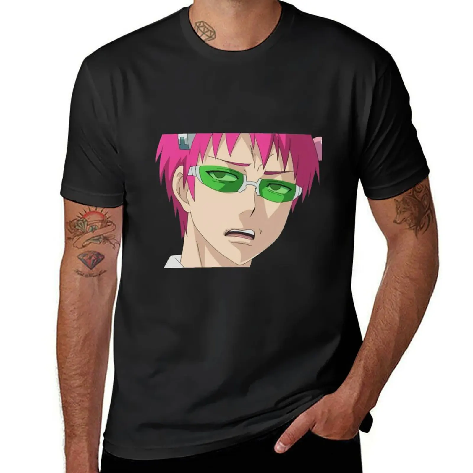 The Disastrous Life of Saiki K. Face Design T-Shirt plus size tops new edition quick drying oversized t shirt men