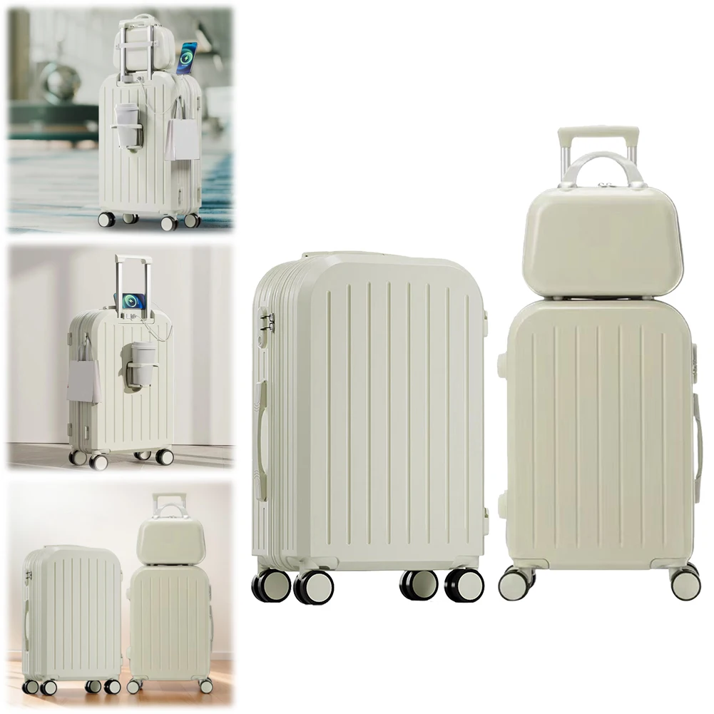 Valises à coque rigide de 12 pouces, 20 pouces, 24 pouces, avec roulettes, ensemble de bagages roulants, valise de voyage à serrure approuvée par TSA sur roulettes