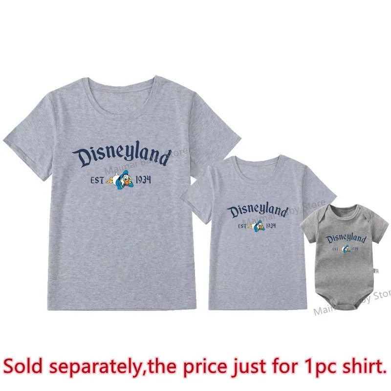 New Vintage Disneyland Est 1928 Shirts Retro Mickey And Friends Print Family Matching Outfits Funny Disney Trip Tops Tees