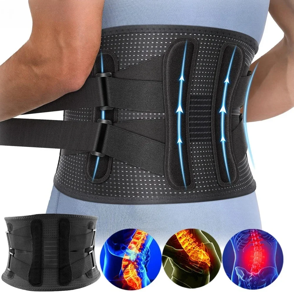 Back Brace for Men Women - Breathable Waist Lumbar Lower Back Support Belt for Herniated Disc,Sciatica Gym Back Pain Relief