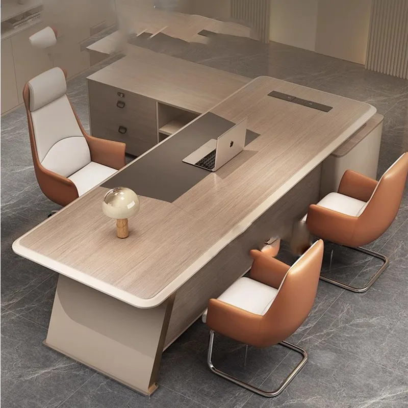 Wooden Study Office Desk Computer Lshaped Organizers Storage Storage Office Desk Minimalist Modern Scrivania Salon Furniture