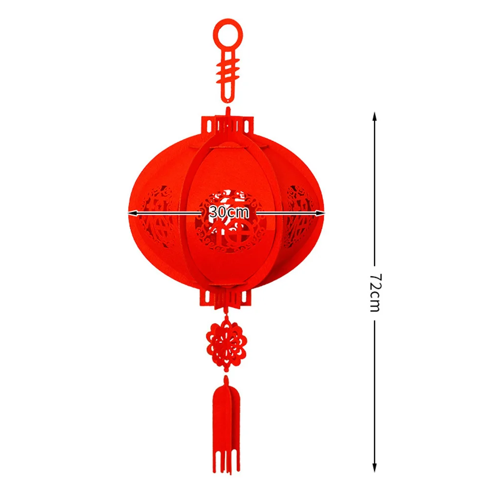 

1pc Three-Dimensional Lantern Pendant Non-Woven Fabric Hanging Ornament For New Year Wedding Festival Decoration Indoor Lighting