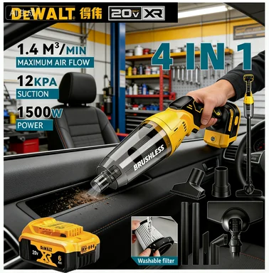 

Аккумуляторный беспроводной пылесос DEWALT, портативный, высокомощный, для дома и автомобиля, двойного назначения