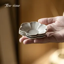 Grass Ash Cup Holders Sunflower Ceramic Cup Mat Chinese Tea Coaster Aesthetic Coasters For Cups Drink Items Tea Set Accessories