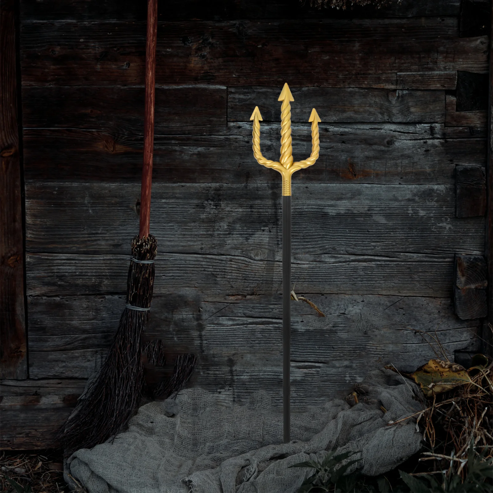 

Devil Pitch Fork Prop for Halloween Cosplay Costume Demon Trident Three Pointed Party Accessory Plastic Stage