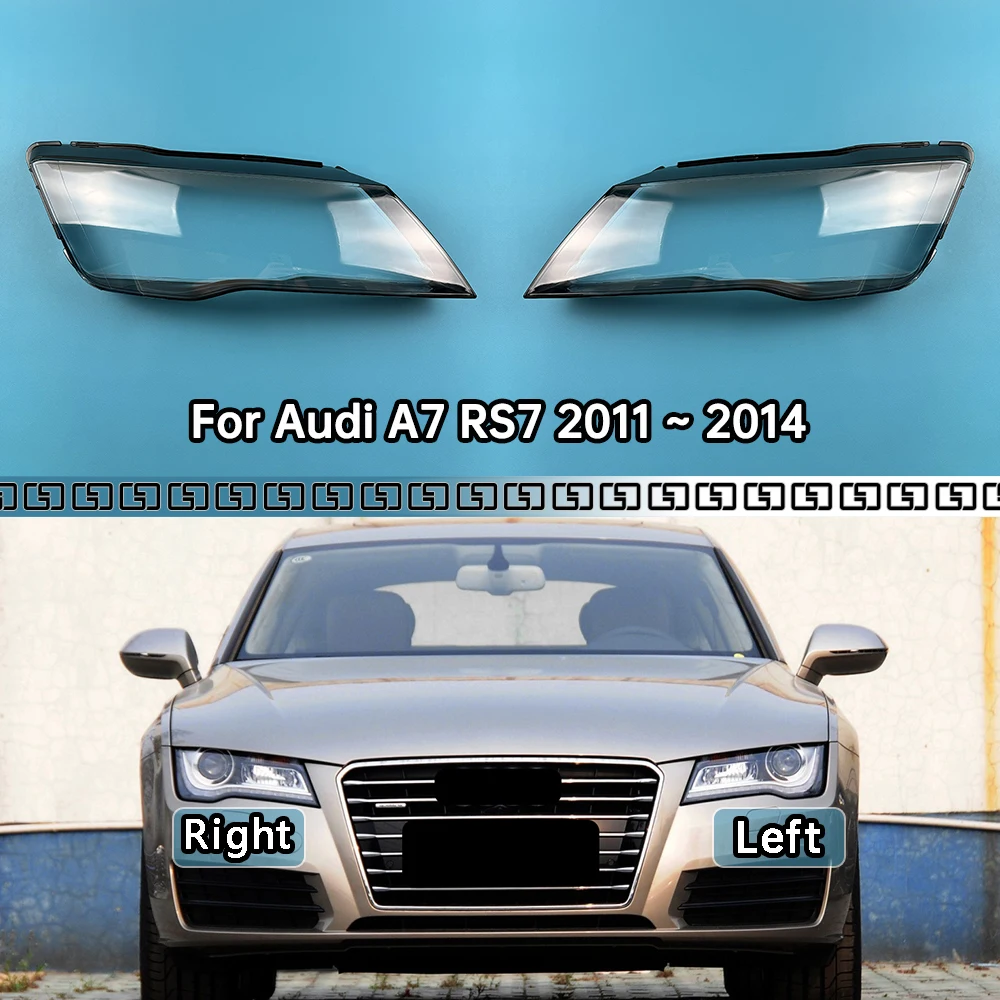 

For Audi A7 RS7 2011 2012 2013 2014 Headlamp Lamp Shell Headlight Cover Transparent Lens Plexiglass Replace Original Lampshade