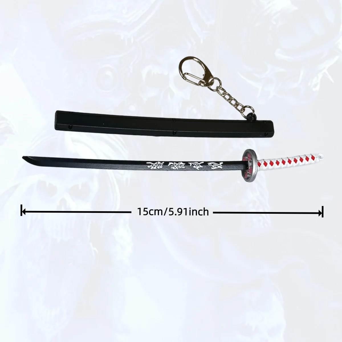 5.9inch Black Blade Metal Katana Sword Japanese Katana Sabre Original Samurai Sabre Ninja Knife Cosplay Accessories Prop Toy