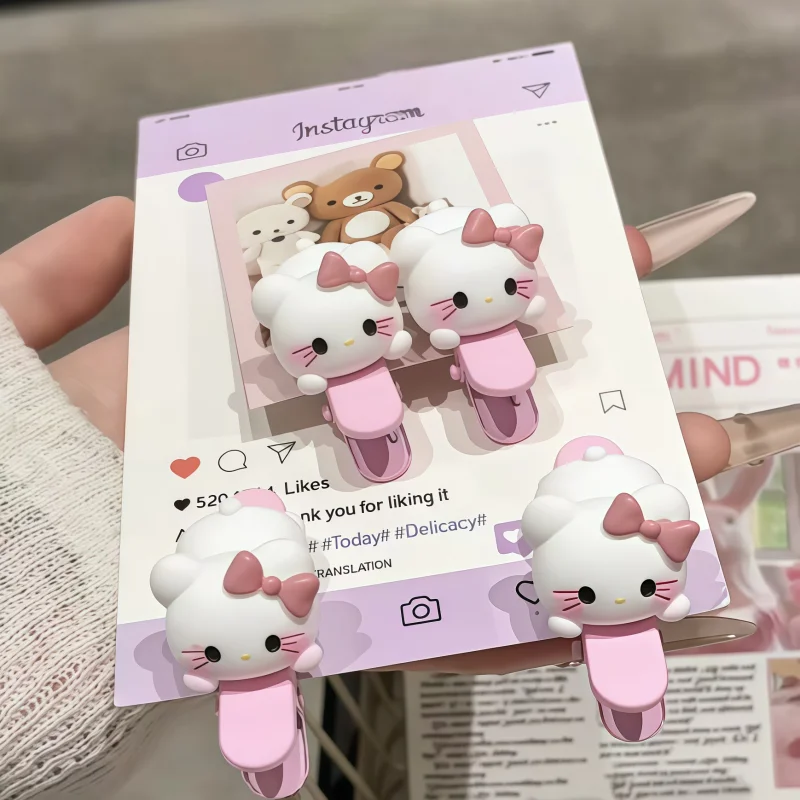Sanrio Hello Kitty Melody Jepit Rambut Duckbill Clip Jepit Rambut Gadis Manis Jepit Rambut Poni Samping Aksesoris Rambut Barrette