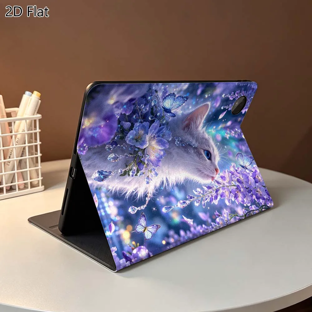 Cute Sleepy Cat Gift For Lenovo Xiaoxin Pad Pro Tab K11 K10 Y900 3rd Y700 P11 P12 11.5 12.7 8.8 Inch Tablet Case