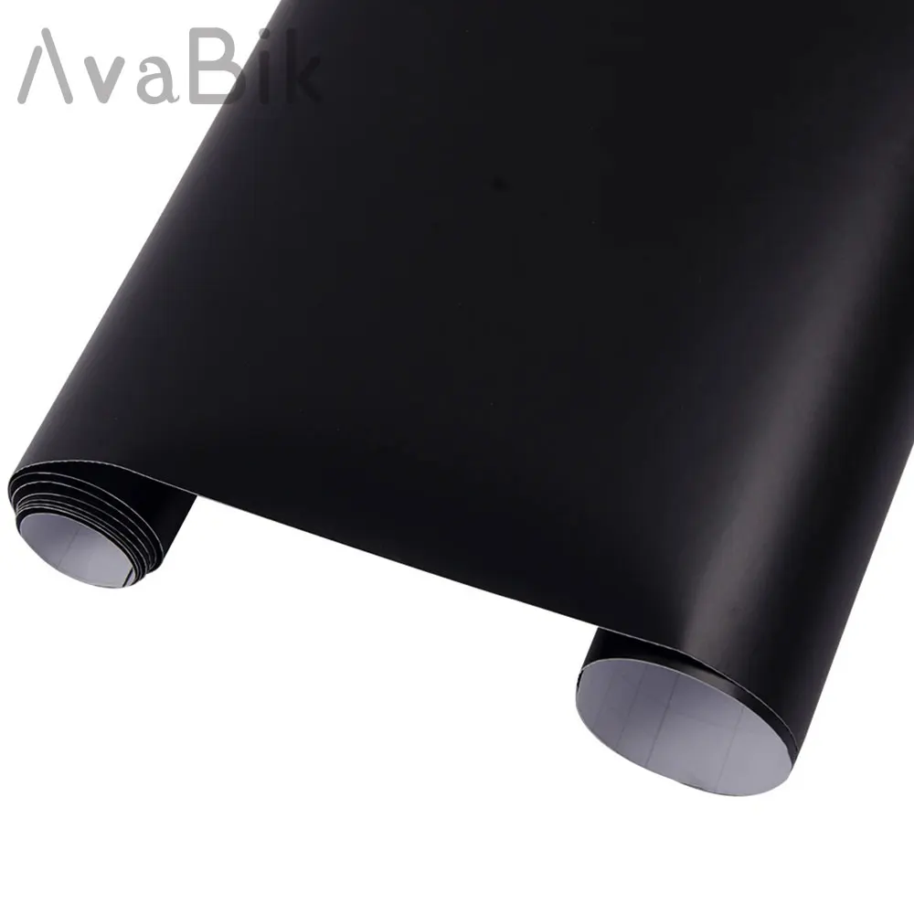 

10/20/30/50cm x152cm Quality Matte Black Vinyl Wrap Film Foil With Air Release Initial Low Tack Glue for Vehicle Window Stickers