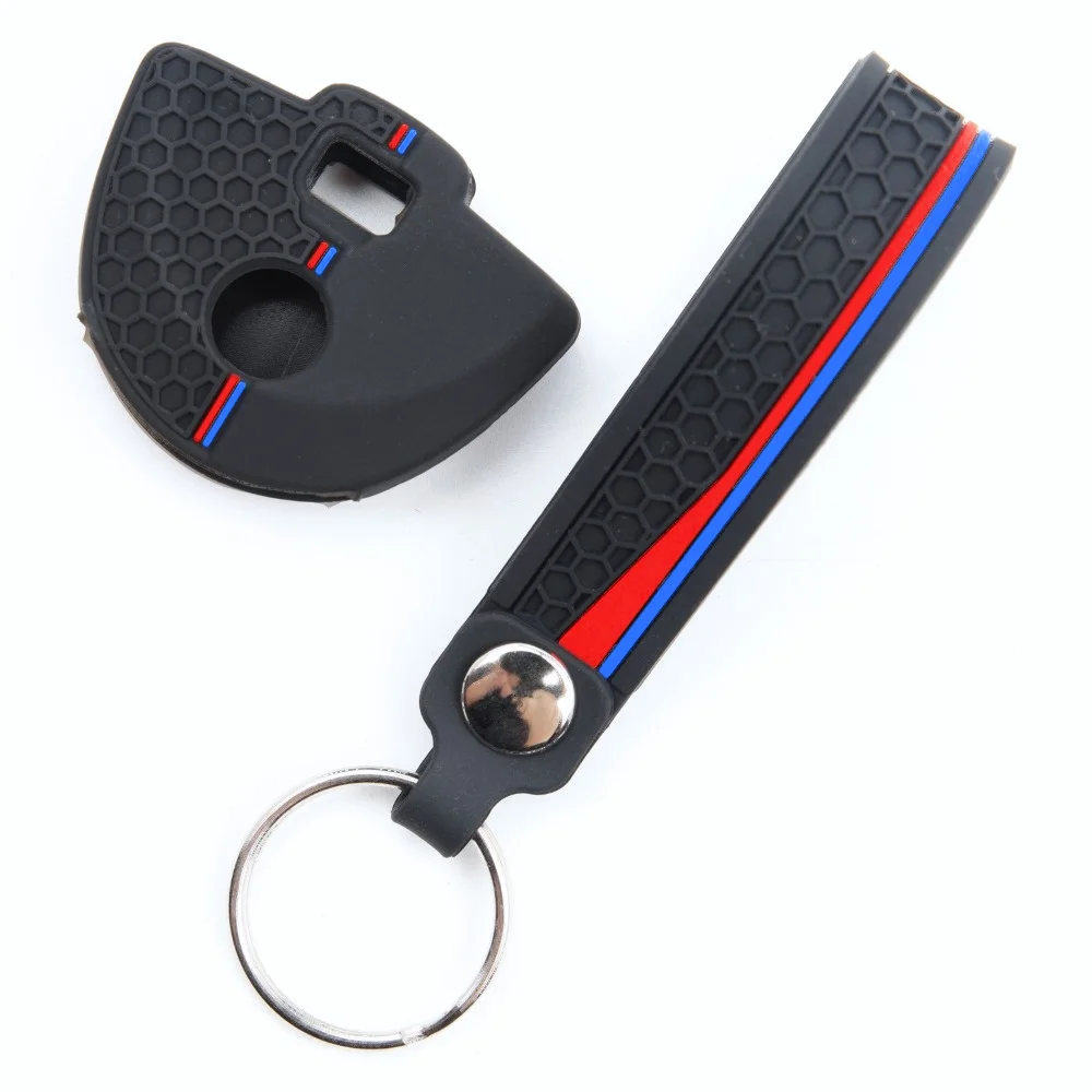 Silicone Remote Key Case For BMW F750GS F850GS R1200GS R1250GS S1000XR S1000RR G310R G310GS Motorcycle with slim wrist strap