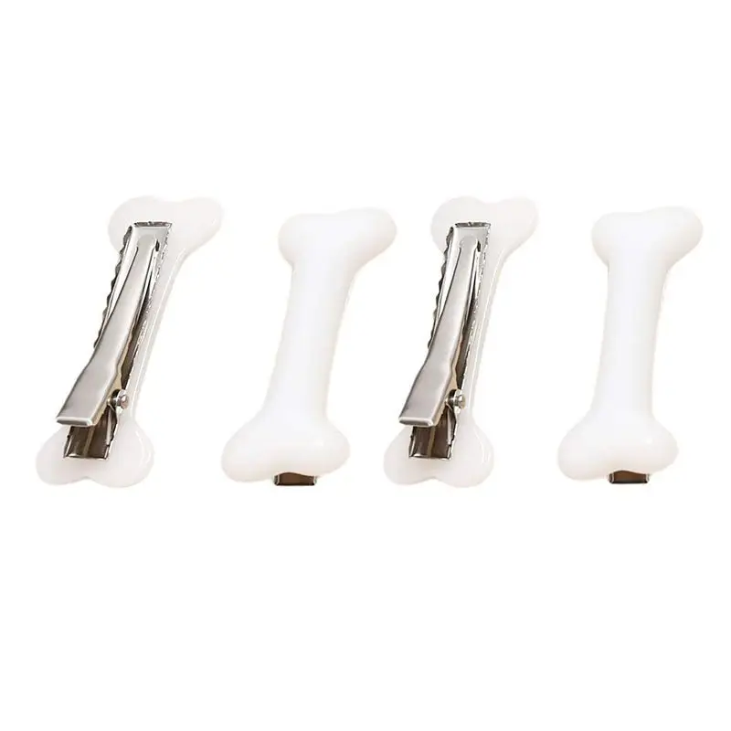2/4 pezzi Divertenti accessori per capelli in osso, bordi fermagli per capelli, graziosi copricapo con fermagli per capelli, fermagli per copricapo creativi e semplici