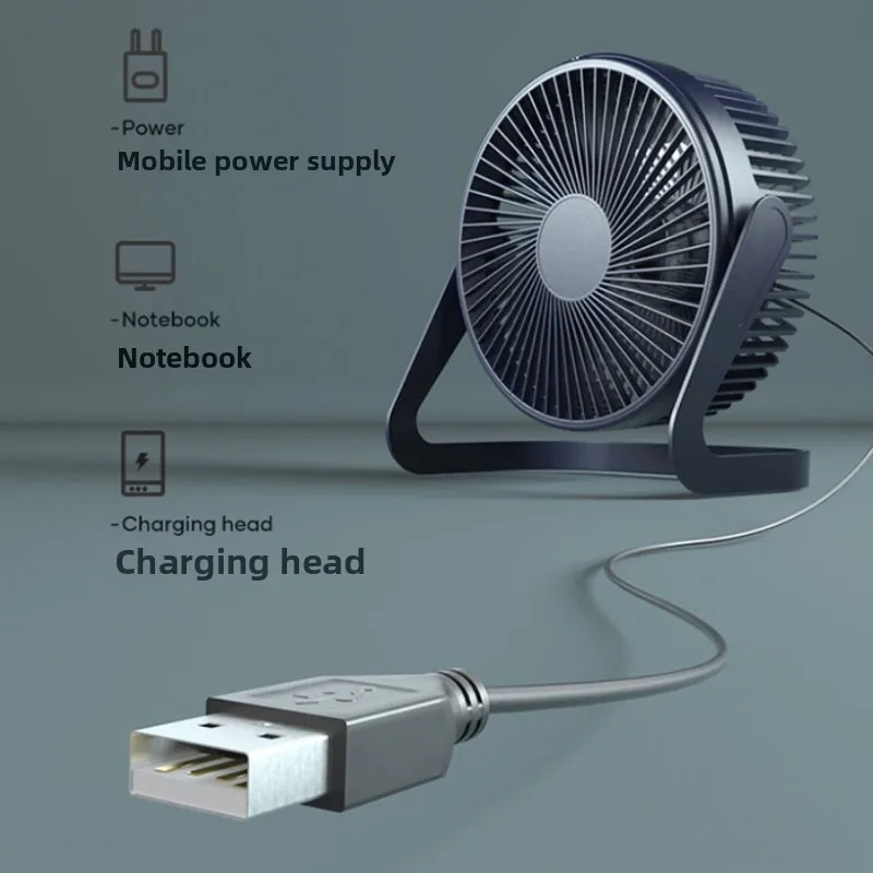 360 Degree Tilt Folding Table Fan Air Ventilator For Home Office 5 Inch USB Mini Desk Fan Small Portable Cooling Fan