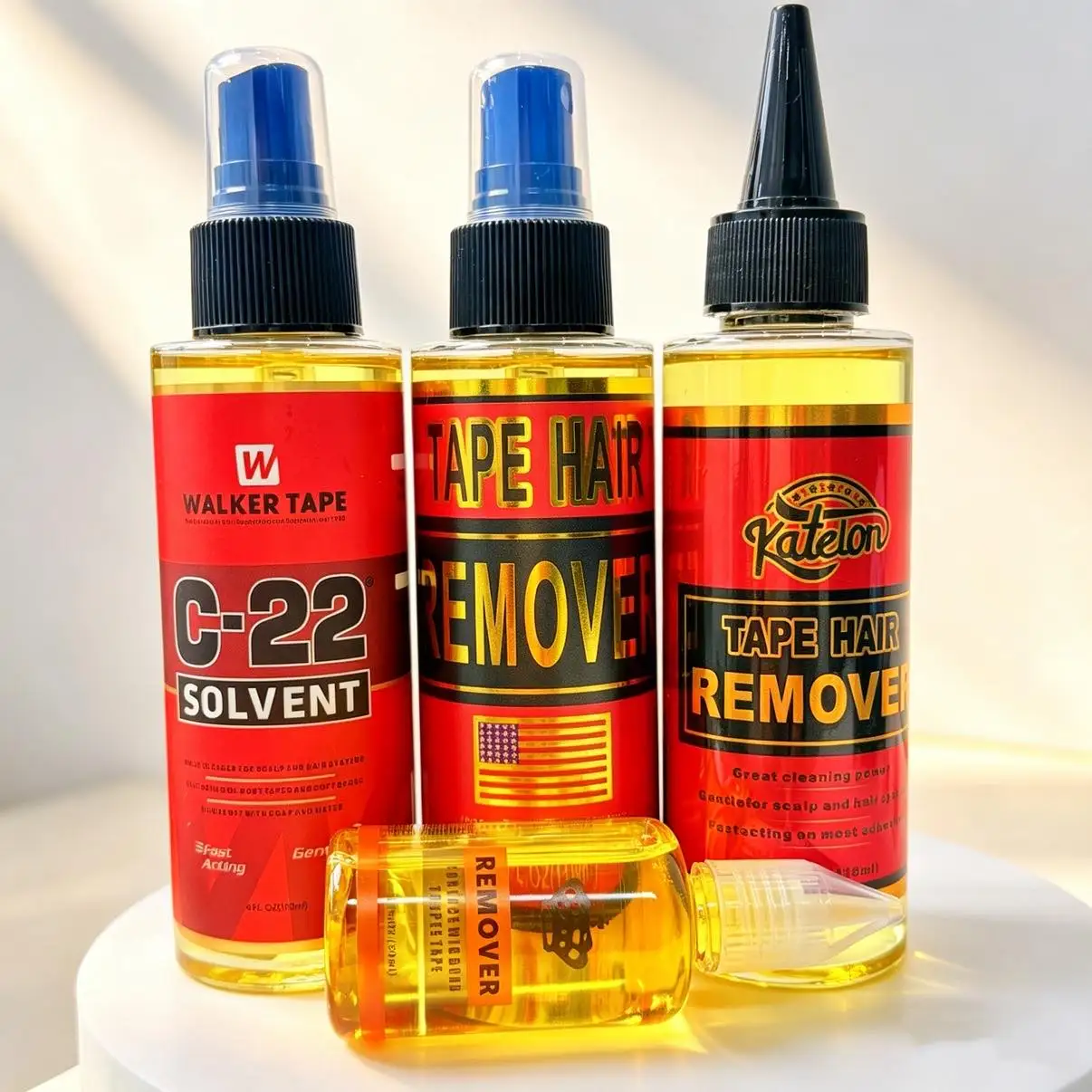 Hair Glue & Tape Remover C-22 Solvent Gentle Adhesive Cleaner for Lace Bond Toupee Skin Weft Salon Essential