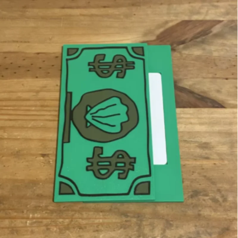 3D Printed Green Shell Dollar Card Holder Tap to Pay NFC Credit Card Protector Gift